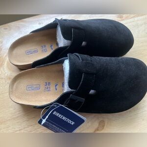 Birkenstock Boston Black Clogs